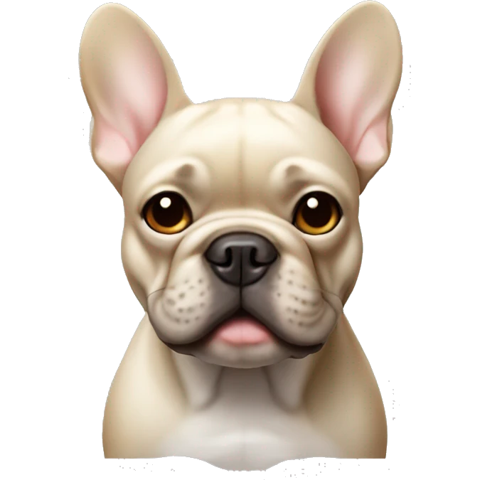 A French bulldog that is beige  emoji