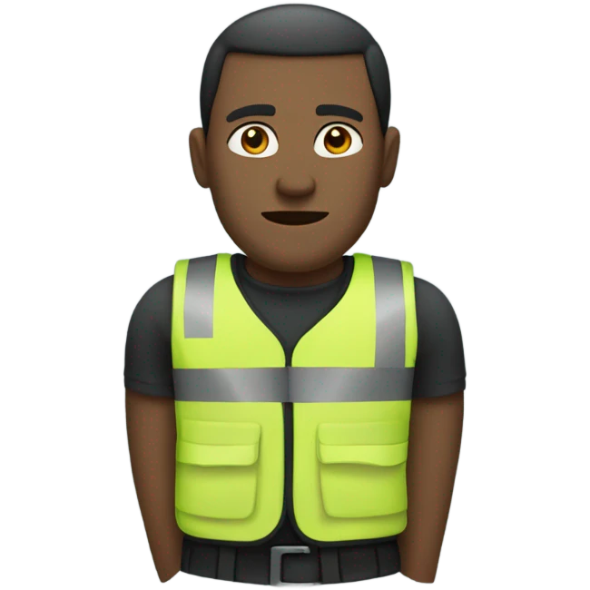 man standing full standing with stab vest  emoji