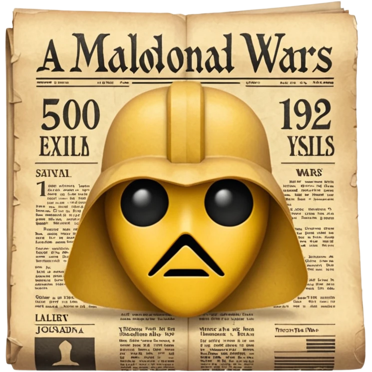 a newspaper that reads MALDONADO WARS emoji