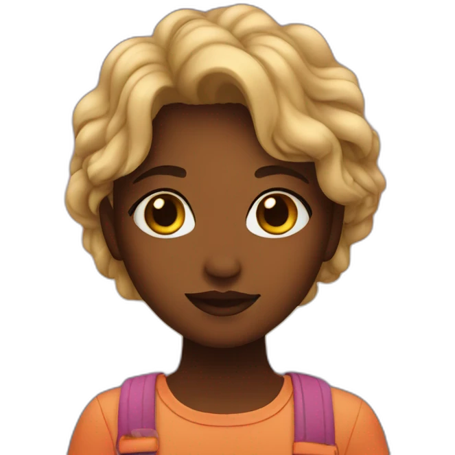 Girl in a sunset emoji
