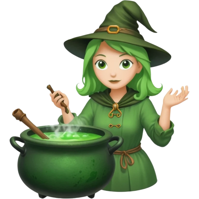 green witch cooking potion emoji
