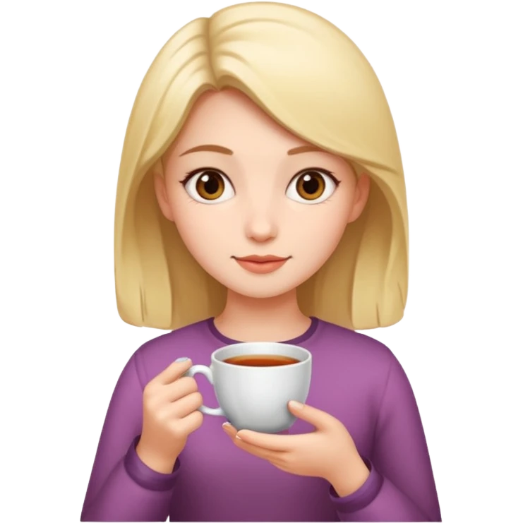 Girl with a tea  emoji