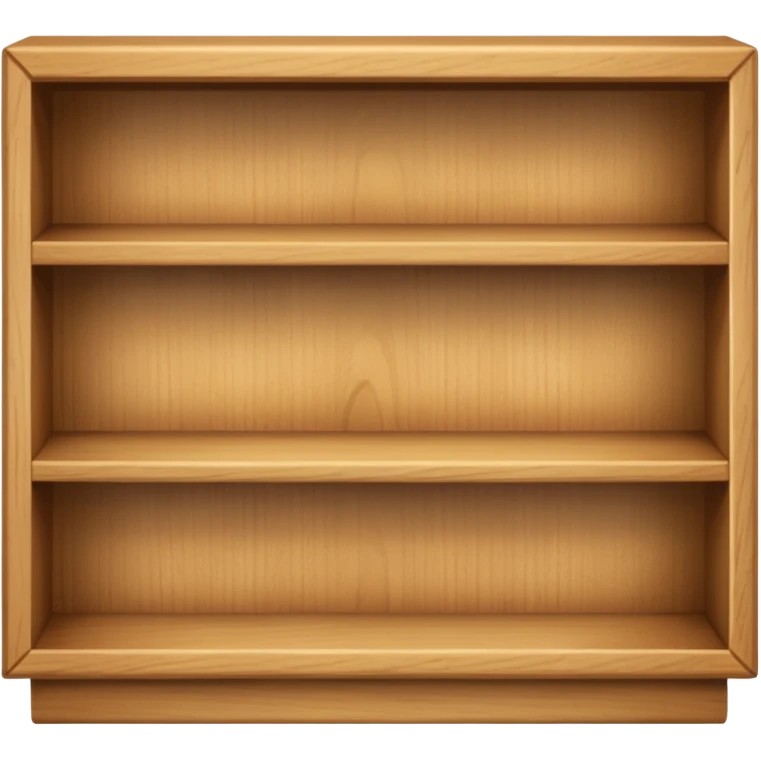 a single-tier bookshelf without books emoji