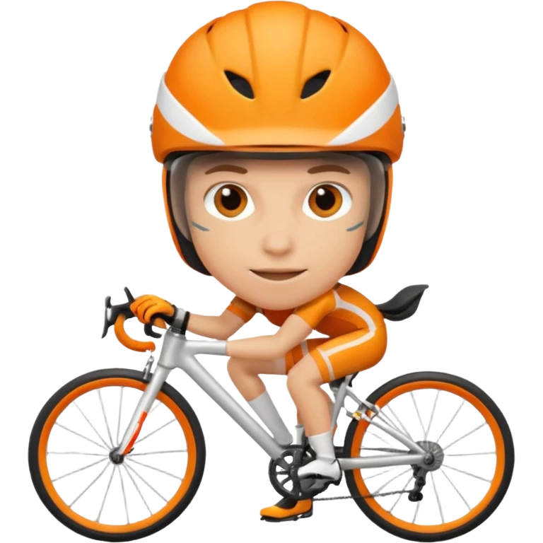 bicycle racer helmet orange emoji