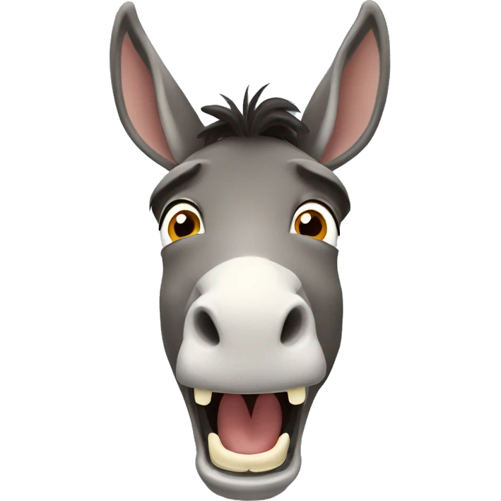 donkey mouth open emoji