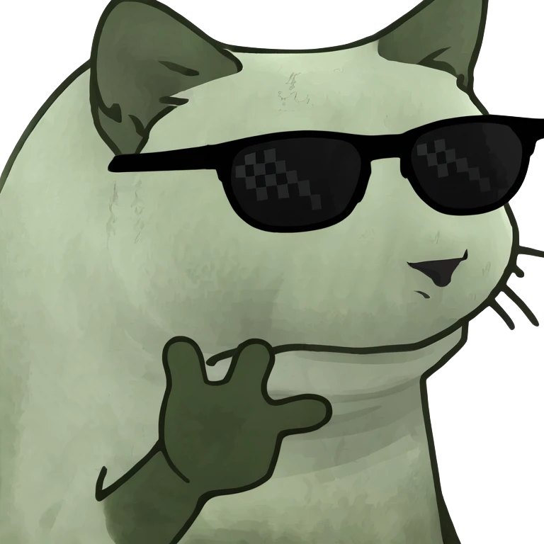 Cat with sunglasses emoji