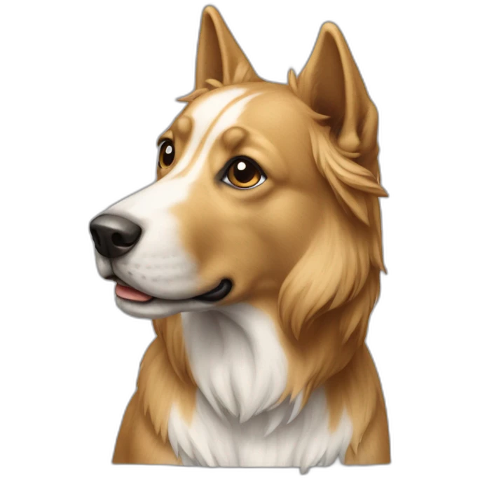 Chien sur cheval emoji