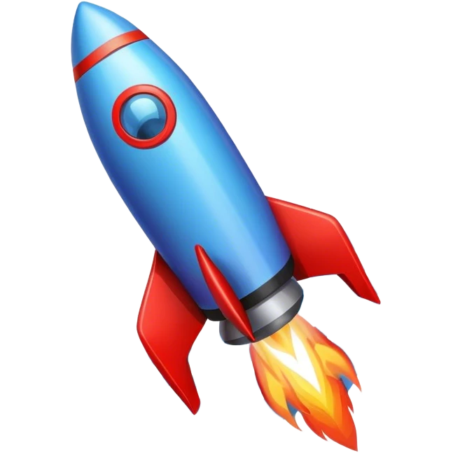performance chart with rocket emoji