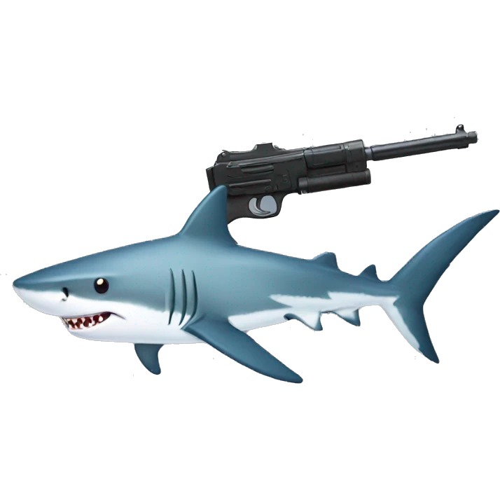 shark with a gun emoji
