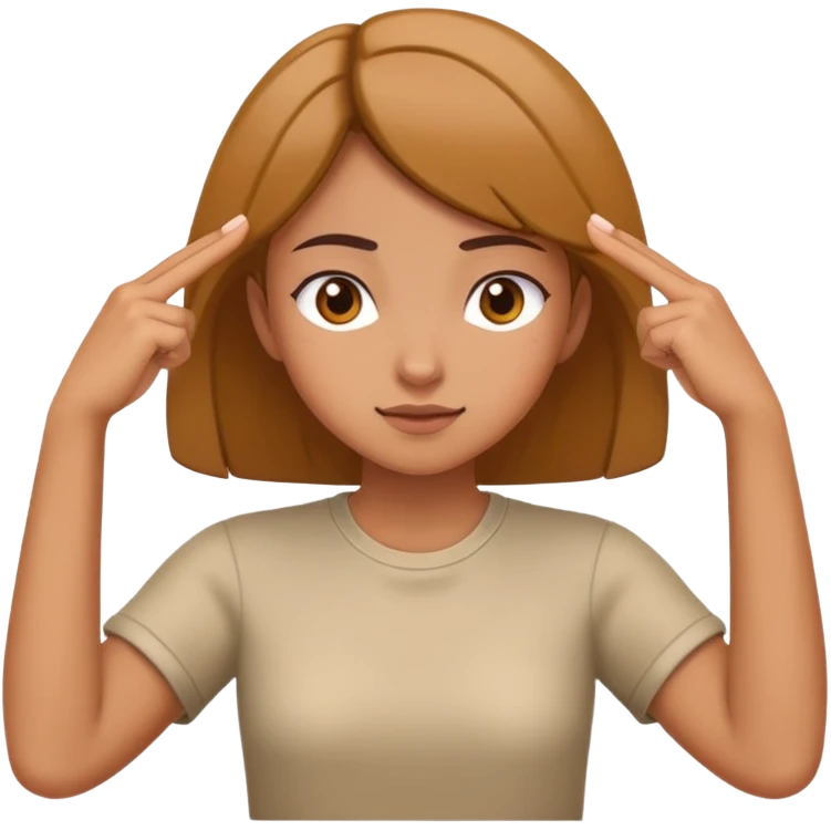girl raising elbows instead of hands emoji