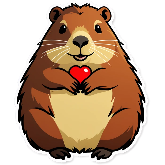 Capybara love emoji