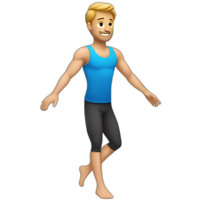 pilates man emoji