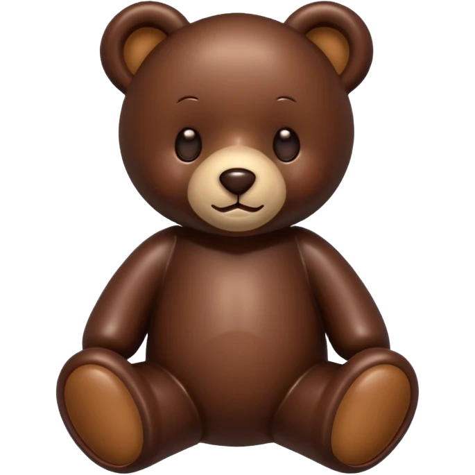 Teddy bear made of chocolate  emoji