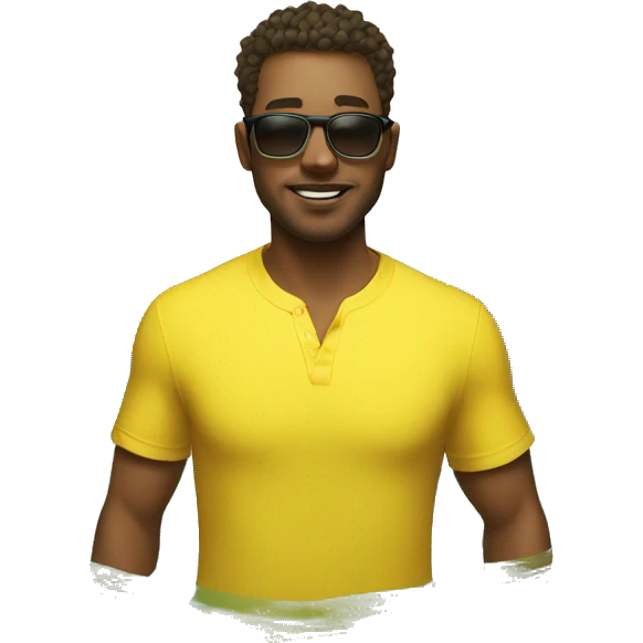 yellow shirt pool vibes emoji