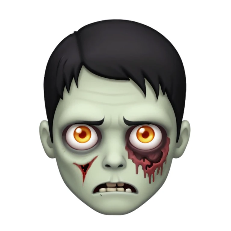 zombie, trapstar, Black hair black eyebrow emoji