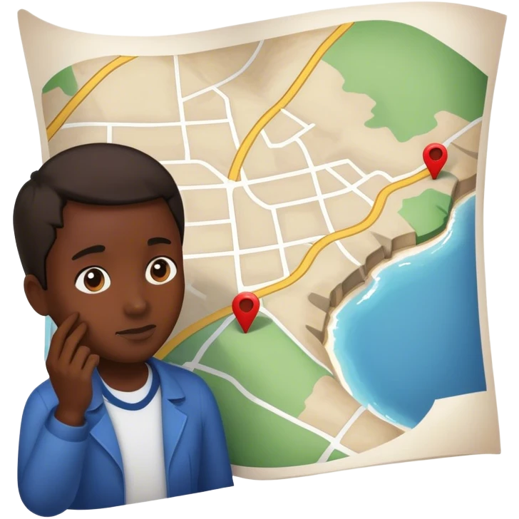 Stalking on map emoji