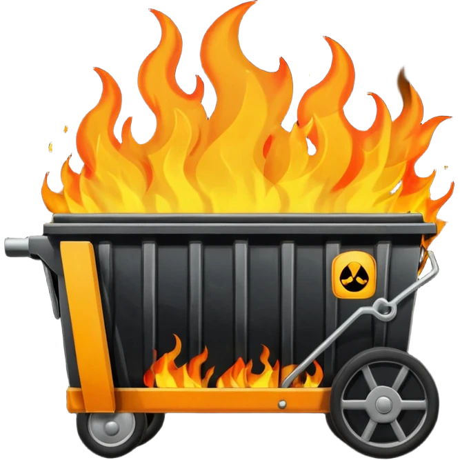 Dumpster fire emoji