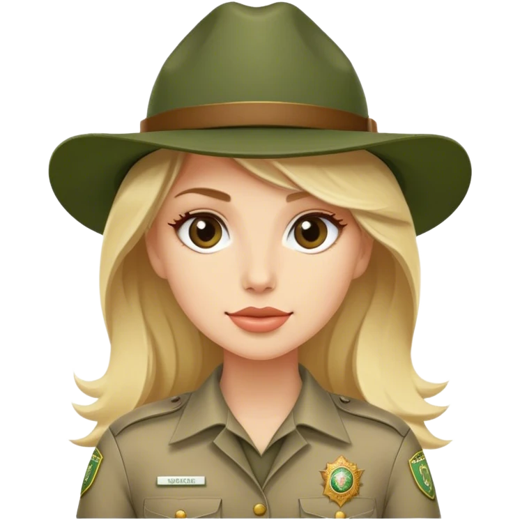 Blonde luxury model national park ranger emoji