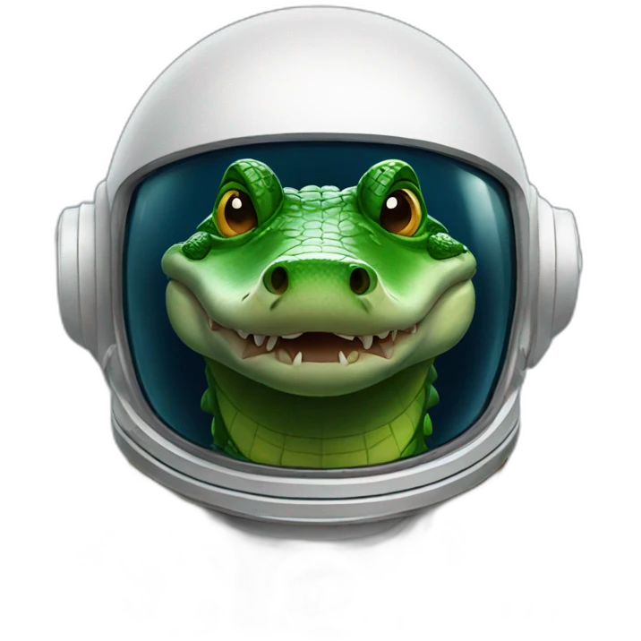 alligator in an astronaut helmet emoji