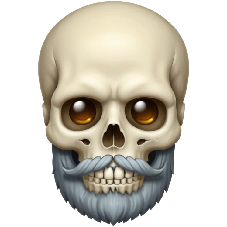A beard skull emoji