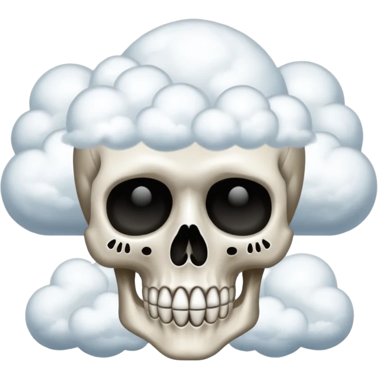 Calavera con nubes emoji