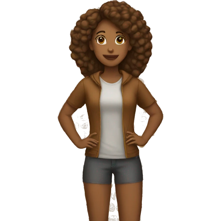 Brown girl victory emoji
