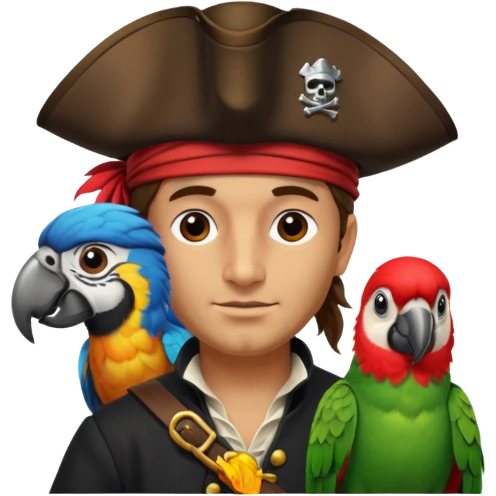 pirate and parrot emoji