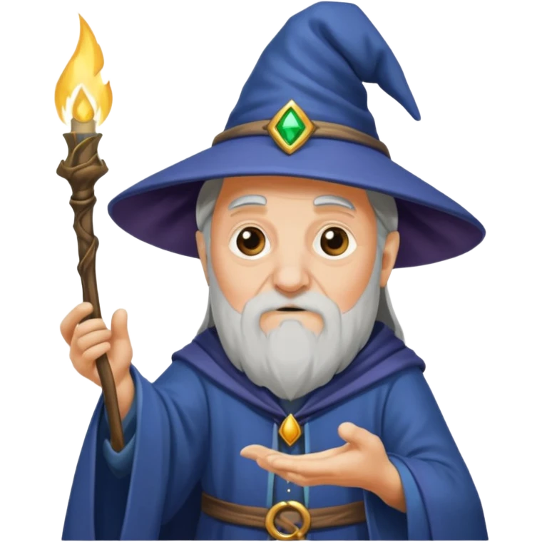old wizard casting spells emoji
