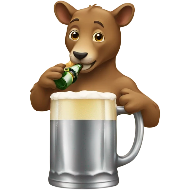 animal drinking beer emoji