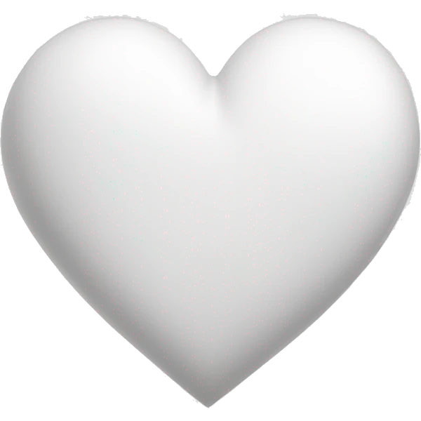 white heart without border emoji