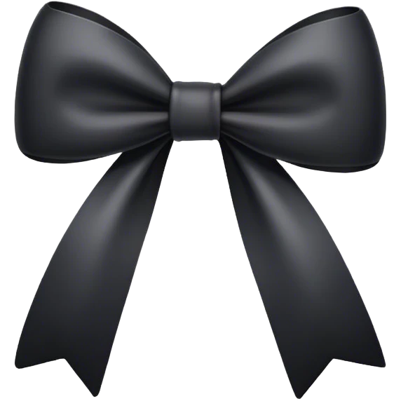 Black bow emoji