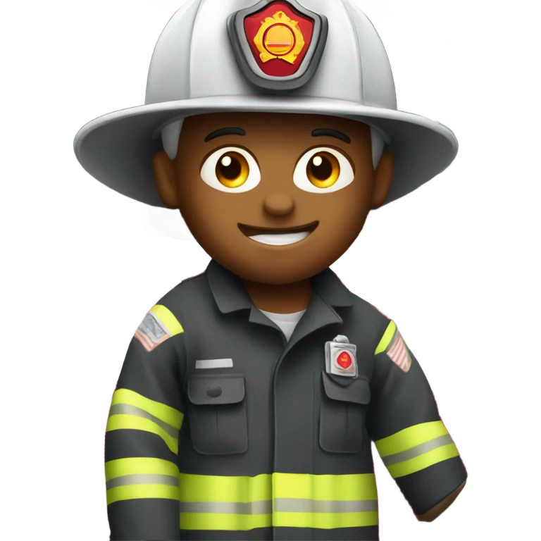 Firefighter driving a firetruck emoji