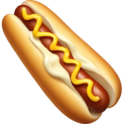 Hotdog with mayonnaise  emoji