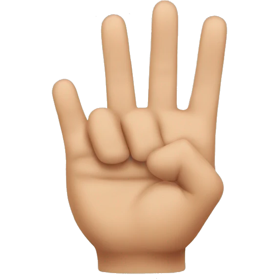 three fingers  emoji