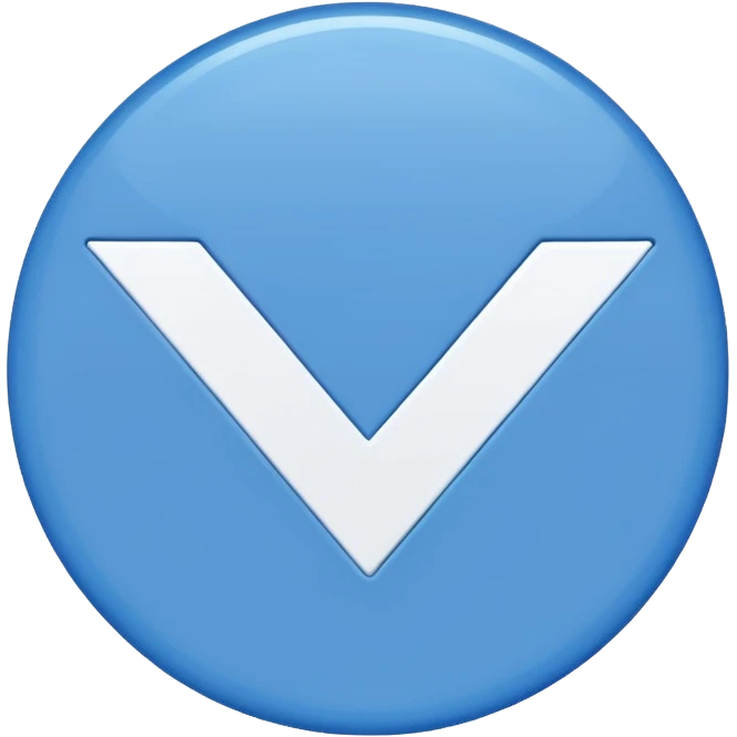 blue circle with a checkmark in the middle emoji