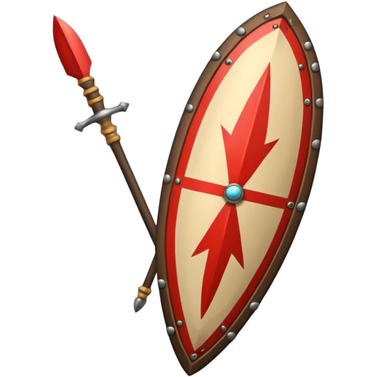 African Zulu spear and shield emoji