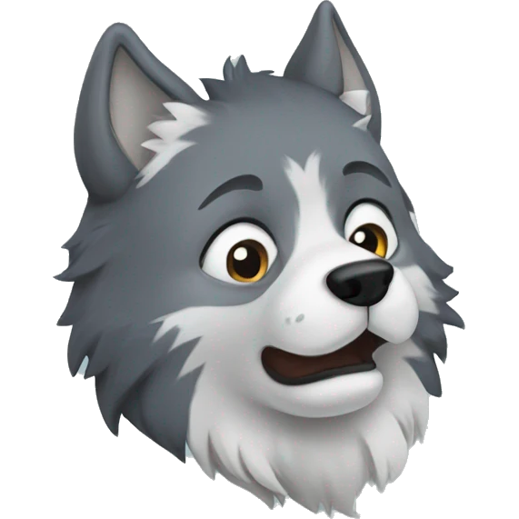 Cute wolf  emoji