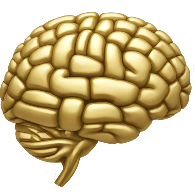 brain from apple.com but in gold emoji
