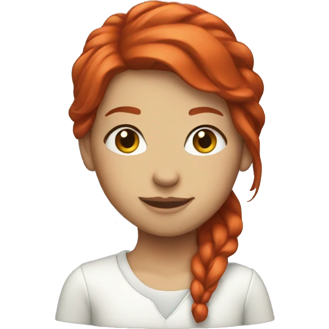 Girl with red hair emoji