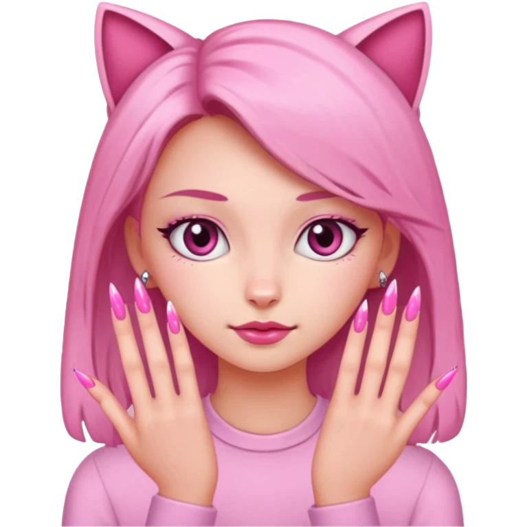 girl with nails purr emoji