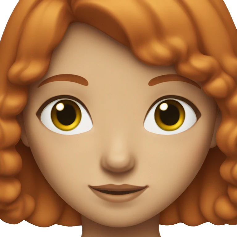 Red-haired girl with green eyes emoji