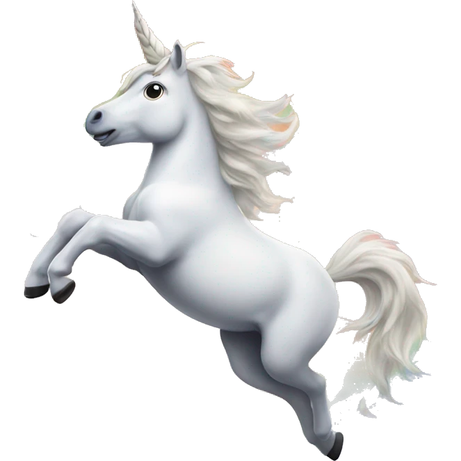 unicorn jumping over a rainbow  emoji