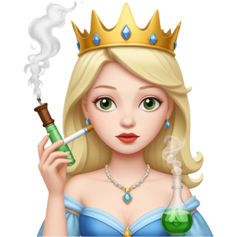 Princess smoking a bong  emoji
