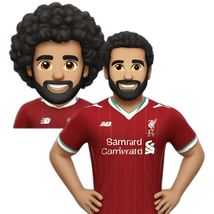 mo salah in liverpool kit emoji