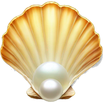 Scallop shell with pearl emoji