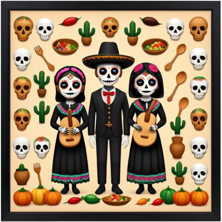 Day o the death, missing people, hereditary movie, museum,tacos,culture,museum in mexico, clothes o missing people, witches, witchcraft emoji