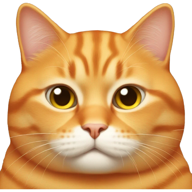 Fat Orange cat  emoji