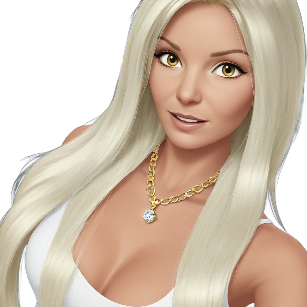 blonde beauty with elegant jewelry emoji