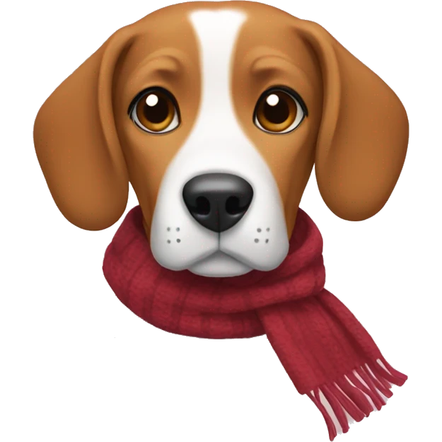 Beagle with scarf  emoji