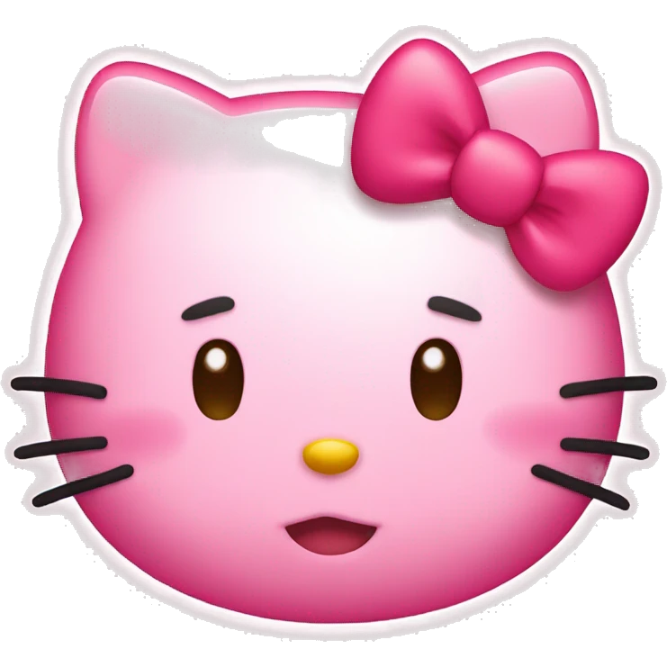 hello kitty blushing emoji